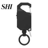 Carabiner Hook Fishing Suspension Telescopic Buckle High Rebound Easy Pull Widely Used Anti-Loss Key Ring Holder Camping Tool juoda