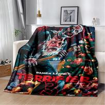 3D Terrifier 3 Siaubo Klouno Filmo Animacinis Minkštas Antklodė, Mesti Antklodę Patogi Antklodė Piknikui, Lovoms, Sofai, Namams, Vaikų Dovanos 75X95CM