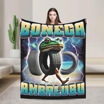 Boneca Ambalubu Juokingi Italijos Smegenų Puvinio Memai Antklodės Švelni Nuostabi Antklodė Kėdei Apkloti Sofai Ruduo/Žiema 75X95CM