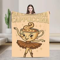 Balerinos Cappuccina Memas Italijos Smegenų Puvinio Antklodės Vilnos Nešiojama Itin Minkšta Mesti Antklodė Namams Kelionėms Patalynės 75X95CM