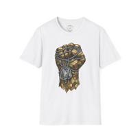 Fist with Dog Tags T-Shirt Fist Military Necklace Graphic 3XL