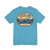 Crater Lake - Mid Century National Park T-Shirt | Retro Oregon Lake Graphic Tee | Vintage Travel Souvenir Shirt M