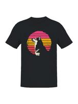 Retro Husky Sunset Vibes Men's T-shirt S įvairiaspalvis