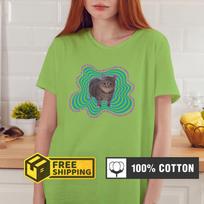 Psychedelic Cat Meme T-Shirt: Trippy Rave Festival Top 2XL