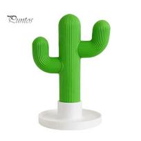 Creative Cactus Ornament Headphone Stand And Watch Holder, Desktop Organizer with Cable Storage Office Desk Accessories Tray, 3D Printed Display Rack žalia