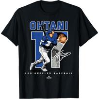 Number and Portrait Shohei Ohtani Los Angeles MLBPA T-Shirt S įvairiaspalvis