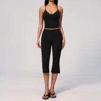 Summer new yoga clothes creamy slim and thin sports fitness running sports suit S