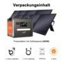 Solarplay 2304Wh Balkoninis saulės energijos kaupimo sistemos LiFePO4 elektrinė su saulės kolektoriumi 1,5H greitas įkrovimas DE sandėlis Vietinis pristatymas 2500W 2304WH Universal
