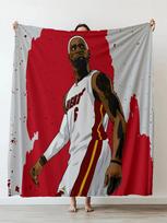 LeBron James Inspired Soft Cozy Throw Blanket for Sofa Bed Travel Perfect Gift Idea Size: 75*100cm, Weight: 230 GSM