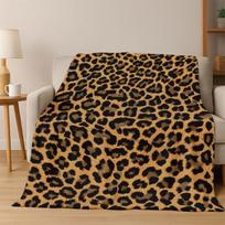 prabangus leopardo tigro rašto žvėries kailio flanelės pledas minkštas šiltas pledas miegamajam svetainei lovai kelionėms stovyklavimui dovana Size: 75*100cm, Weight: 230 GSM brown
