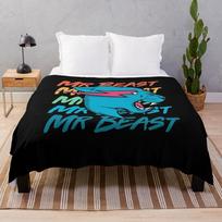 Retro Gaming Throw Blanket Mr Game Beast Fleece Blanket Customize Pattern Free In Stock Size: 75*100cm, Weight: 230 GSM