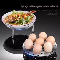 Foldable Stainless Steel Multi-functional Egg and Bun Steamer Rack