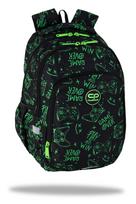 Mokyklinė kuprinė CoolPack Prime Pro Game Night, juoda sp./žalia sp., 41 cm x 31 cm x 15 cm