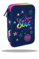 Penalas, su priedais CoolPack Jumper 2 Stars, 19.5 cm x 12.5 cm, mėlyna sp./rožinė sp.