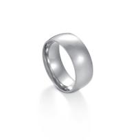 8 mm vyriškas poliruotas lenktas žiedas – aptakus ir elegantiškas dizainas 8mm; number 7 sidabras