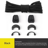 NEW Round Tennis Shoe Laces Without Ties Fashion No Tie Shoelaces Adult Kids Outdoor Running Sneakers Laces Shoes Accesories 120cm juoda