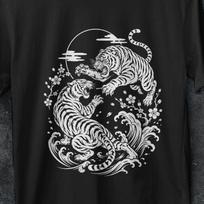 Japanese tiger, Japanese Fighting Tigers Tee, 90s Grunge t shirt, Aesthetic Shirt, Vintage Tattoo, Roaring Tiger shirt, Graphic Shirt Retro 2XL
