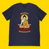 Heavily Meditated Buddha T-Shirt | Yoga Zen Meditation Pose Apparel XL