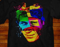 Steve McQueen Pop Art Portrait T shirt 4XL