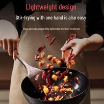 ZHONGKANG 32cm Uncoated Refined Iron Wok