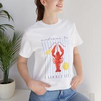 Lobster La Dolce Vita T Shirt, Italian Coastal Aesthetic Tee, Lemon Seafood Graphic Shirt, Amalfi Summer Vacation Unisex Top 3XL