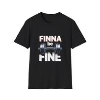 Finna Be Fine barbell graphic T-Shirt | workout gym tee L