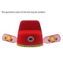 Cosplay Ancient Costume Black Gauze Cap Chinese Style Hat Hanfu Accessories Number One Scholar Cap black-Kids