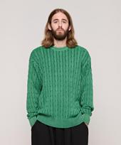 Cargo Bros Cb Pigment Cable Round Knit (Green) Free