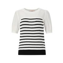 Sup Woven Contrast Short Sleeve Knit (Sz5Sk33) Ivory(22)/066