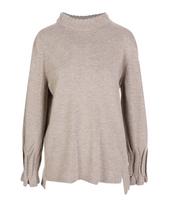 Maremonte Asymmetrical Hem Mock Neck Knit_M21Omkt82P0 Beige(Beg)/Ff