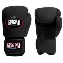 GINGPAI Professional Microfiber Velcro Closure Adjustable Boxing Gloves Custom Sanda Fighting Muay Thai Practical Training MMA 8 oz juoda