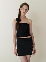 Kinder Baby Lacy Petal Tube Top - Black Black/Free