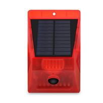 Waterproof Solar Lamps Multifunctional Security Alarm Siren Solar Alarm  Garage Security raudona