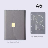 Agenda Planner Binder Notebook A6/A5 Travel Journal Notebook Premium Refillable Notebook A6-Grey