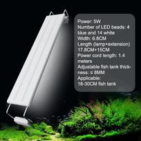 Super plona LED akvariumo lemputė Augalų auginimo šviesa 28/38/48cm Vandens augalų apšvietimas Vandeniui atspari spaustuku tvirtinama lempa Akvariumui A1