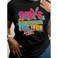 Camiseta Boombox Retro Divertida De Los 80 Just Wanna Have P M