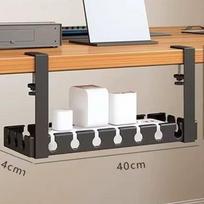 Under-desk Cable Organizer with No-Drill Installation; Power Strip; Router Cable; Anti-Tangle Cable Guide; juoda
