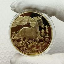 40 mm Kinijos monetos Laimingas gyvūnas Arklys Kolekcinės monetos Metalo kolekcija 2026 Naujųjų metų suvenyras A19