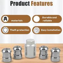 A03K- Alloy Nuts For Honda CR-V 07-25, Civic 2016-Wheel Lock Lug Nut Set(08W42-SCV-101 08W42-SCV-102 08W42-SCV-100)