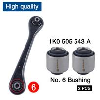 1sets-14pieces Rear Suspension Arm Bushing for VW Tiguan Passat CC Sharan Yeti Golf GTI OE 1K0505553A 1K0505541B 1K0501529/530 No. 6 Bushing 2PCS