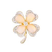 Weiman Four-leaf Clover Brooches Luxury Women Fashion Plant Rhinestone Opal Alloy Customize Designer Brooches Pin Jewelry Gift XD825281 auksas