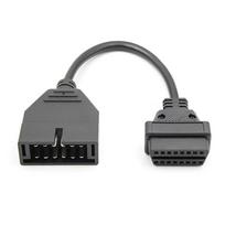 JieYuan  For GM 12Pin OBD2 Extension Cable OBD to OBD2 16Pin Connector Adapter OBD 2 OBD2 Car Diagnostic Auto Tool 12Pin to 16pin