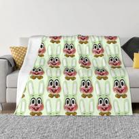 Green Robbie Silent Hill Blankets Flannel Spring Autumn Game Ultra-Soft Throw Blankets for Bed Bedroom Plush Thin Quilt Size: 75*100cm, Weight: 230 GSM