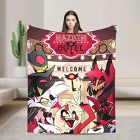 VOX H-Hazbin Hotel Alastor Game Flannel Blankets Super Soft Throw Blanket for Home Decor Office Print Bedspread Sofa Bed Cover Size: 75*100cm, Weight: 230 GSM