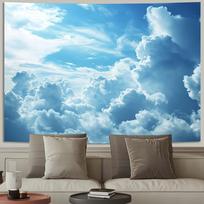 Sky Blue Clouds Sunny Clouds Landscape Tapestry Wall Hanging Home Decor for Living Room Bedroom Dorm Perfect Gift for Holiday 100X70CM