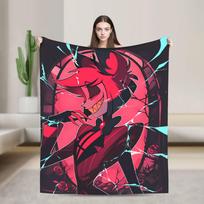 Vox Alastor Hazbin Hotels Blanket Quality Warm Soft Throw Blanket Winter Girls Boys Couch Chair Sofa Bed Funny Bedspread Size: 75*100cm, Weight: 230 GSM