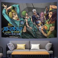 JoJo's B-Bizarre A-Adventure Anime Theme Tapestry Anime Hippie Wall Hanging Aesthetic Wall Decor for Dorm Bedroom 100X70CM