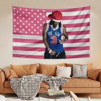 1pc American Flag Print Tapestry Vibrant Wall Hanging Art Easy Hang Indoor Outdoor Decor Hip Hop Fans Bedroom Home Room Ornament 100X70CM