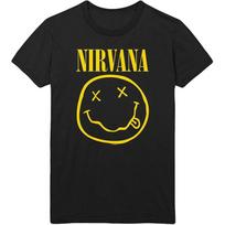 Official Licensed Nirvana Happy Face T Shirt Rock Grunge Kurt Cobain S