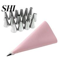 Stainless Steel Mouth 18Pcs/Set Icing Tips Non-stick DIY Creation Bakeware Food Grade Cream Nozzles for Cakes Kitchen Utensils & Gadgets rožinė